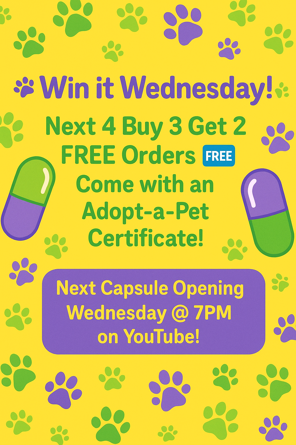 INFO About Orders, LIVES, Monthly Winners, Loyalty Rewards 🐾 Punch cards, paw points & MORE!