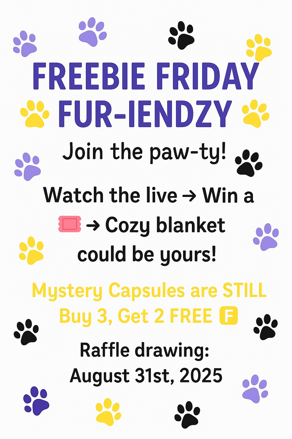 INFO About Orders, LIVES, Monthly Winners, Loyalty Rewards 🐾 Punch cards, paw points & MORE!