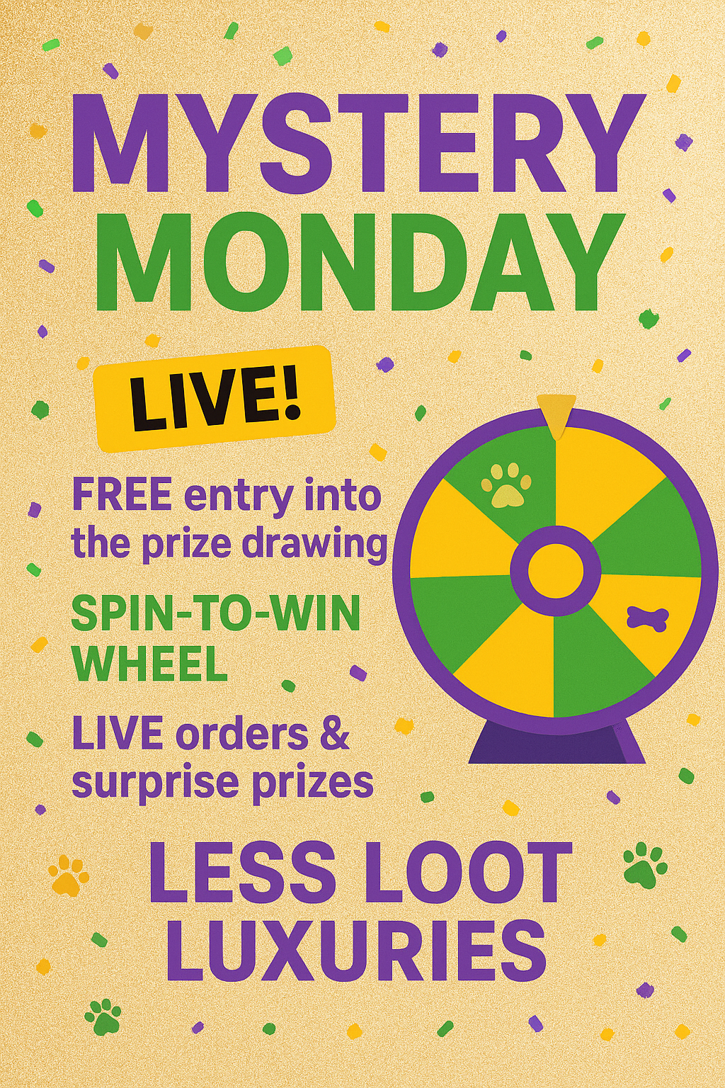 INFO About Orders, LIVES, Monthly Winners, Loyalty Rewards 🐾 Punch cards, paw points & MORE!